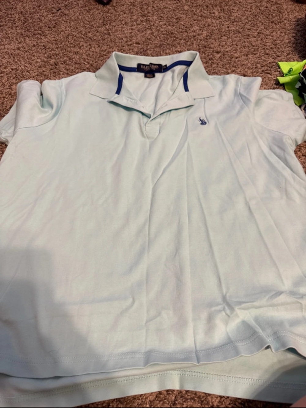 U.S. Polo Assn. Light Blue Women's Polo with Navy Trim